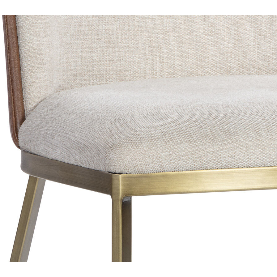 Marie Belfast Oatmeal / Bravo Cognac Dining Chair, Set Of 2